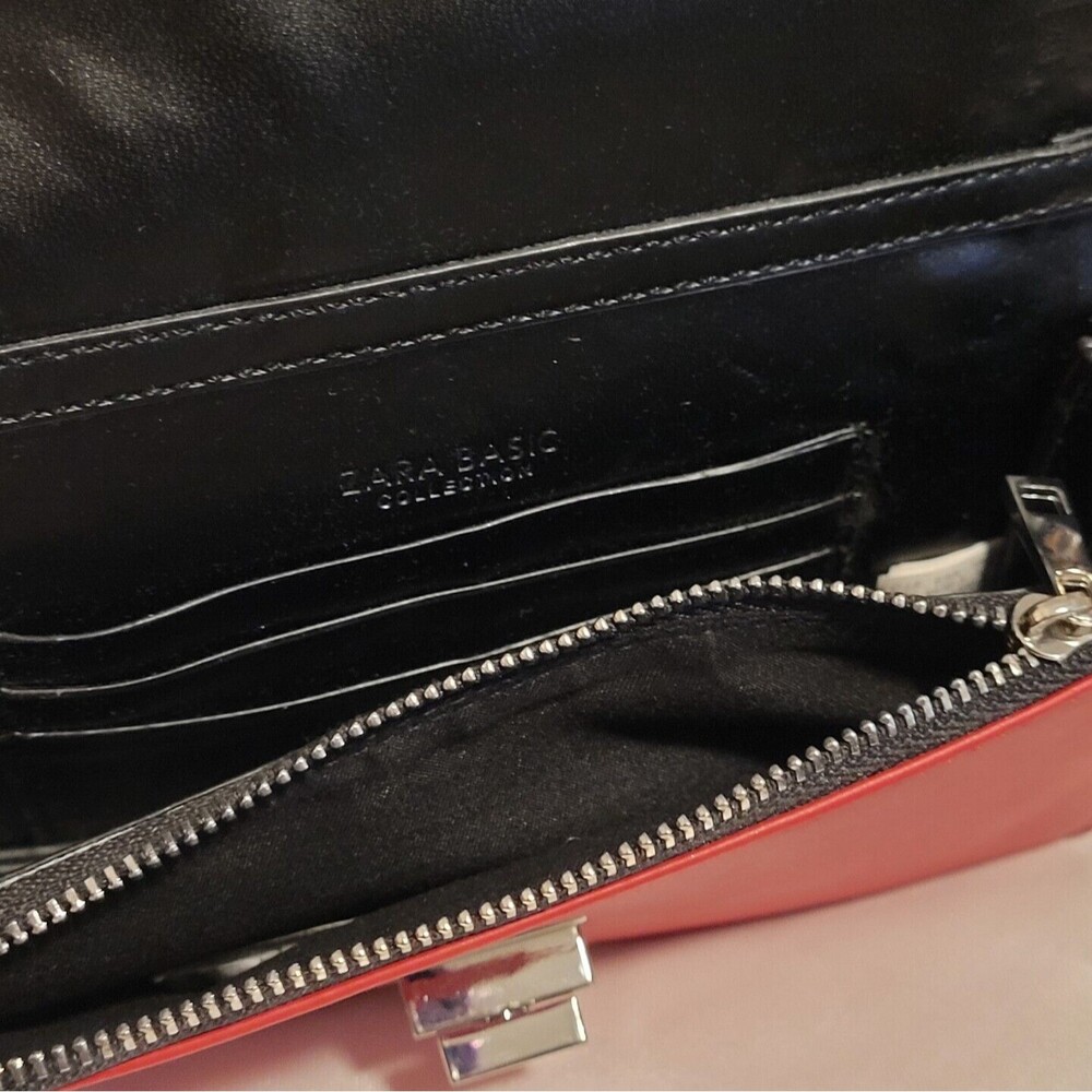 Zara Basic Collection Women's Red Mini Crossbody … - image 8